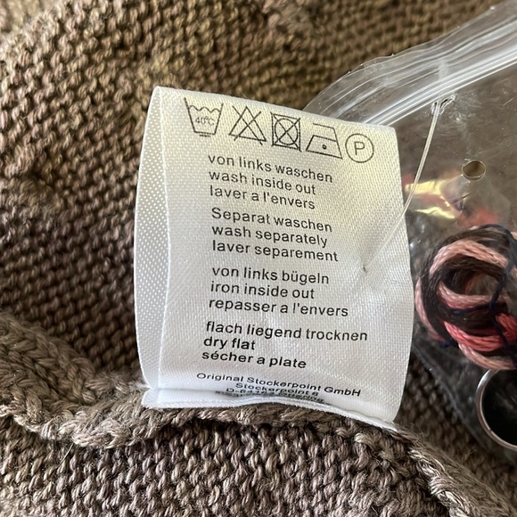 STOCKERPOINT Handbestickt Floral Embroidered Cardigan Cable Knit Sweater 48 - Picture 5 of 6